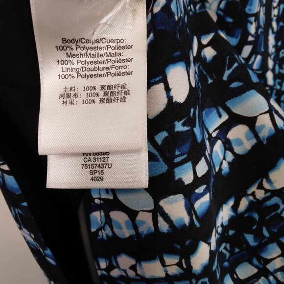 DKNY Blue Print Sleeveless Dress Size XS - Picture 12 of 12